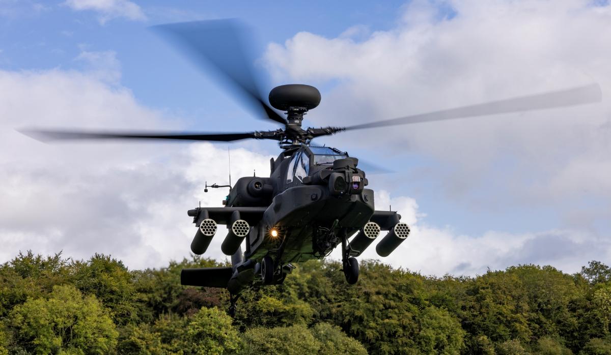 AH-64E Apache attack helicopter